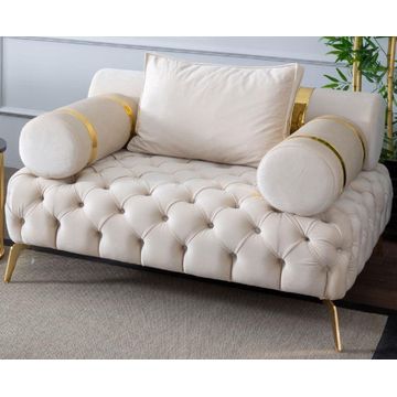 Briaton Luxury Chesterfield Armchair Cream