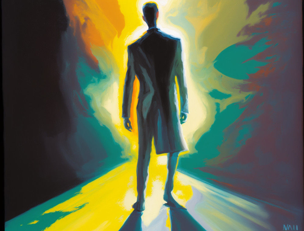 Canvas Wall Art - Visibility An Acrylic Painting - B1384 - [120 x 80 cm]