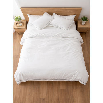 Rey's Fine Linen - Egyptian Collection - Oxford Satin Stitch Duvet Cover - Castlerock - Three Quarter(01 Set)