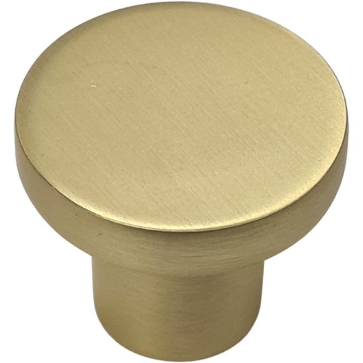 Round Minimalistic Cupboard Knob - Brushed Brass