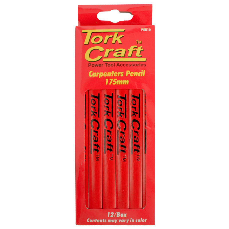 Tork Craft - Carpenters Pencil 175mm - 12 Per Box - 4 Pack