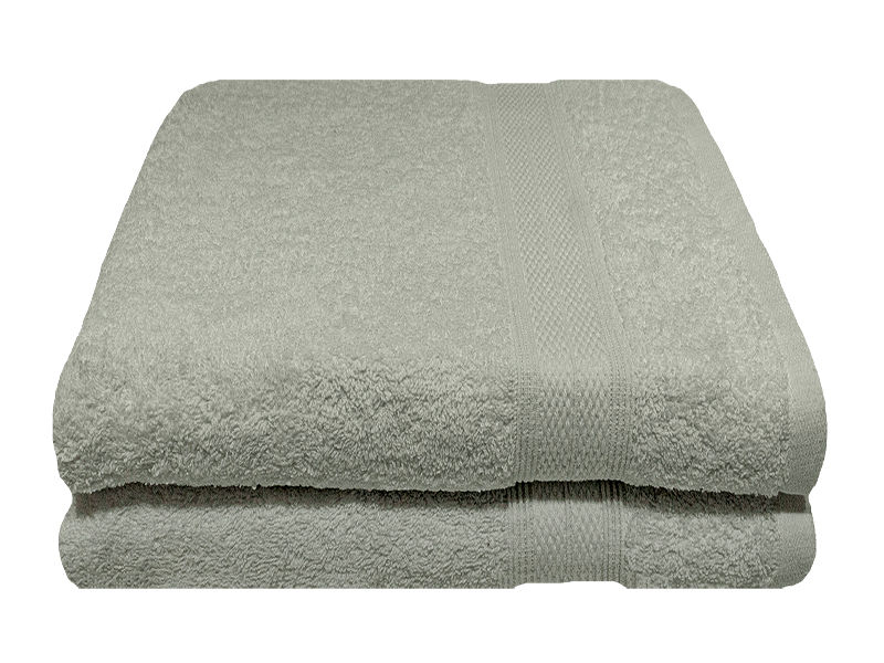 Bunty's Plush 450GSM 70x130cms Bath Towels - Bright White (2Pc Pack)