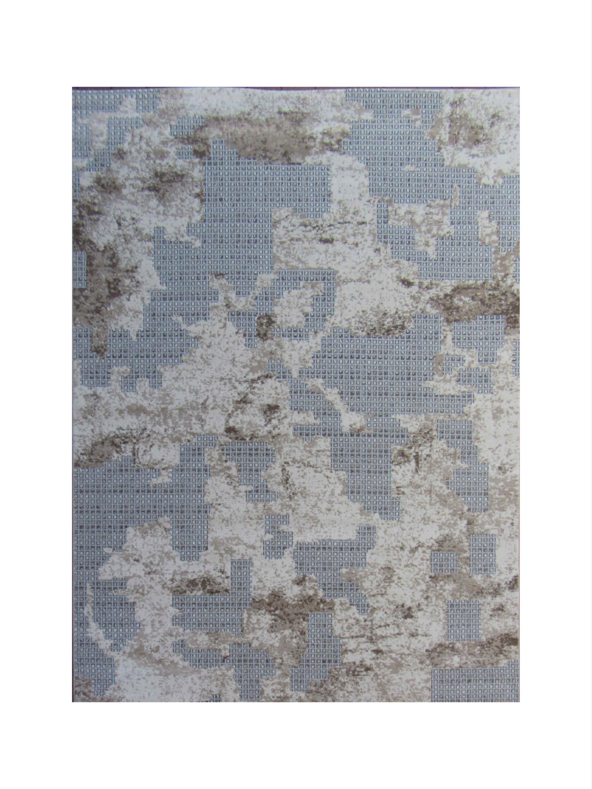BK Carpets & Rugs - Modern Abstract Patch  Rug –  2m x 2,9m - Beige & Grey