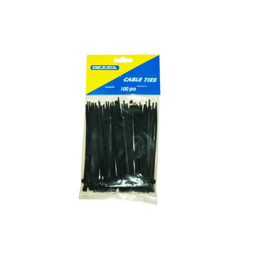 Dejuca - Cable Ties - Black - 100mm X 2.5mm - 100/pkt