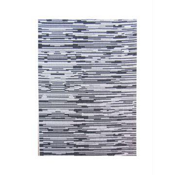 BK Carpets & Rugs - Reversible Strip Indoor Outdoor Area Rug - 2m x 2.9 - Black -  White