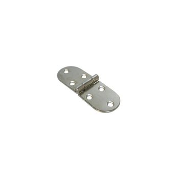 Pack of 10 ROUND BACKFLAP HINGE NICKEL PLATED