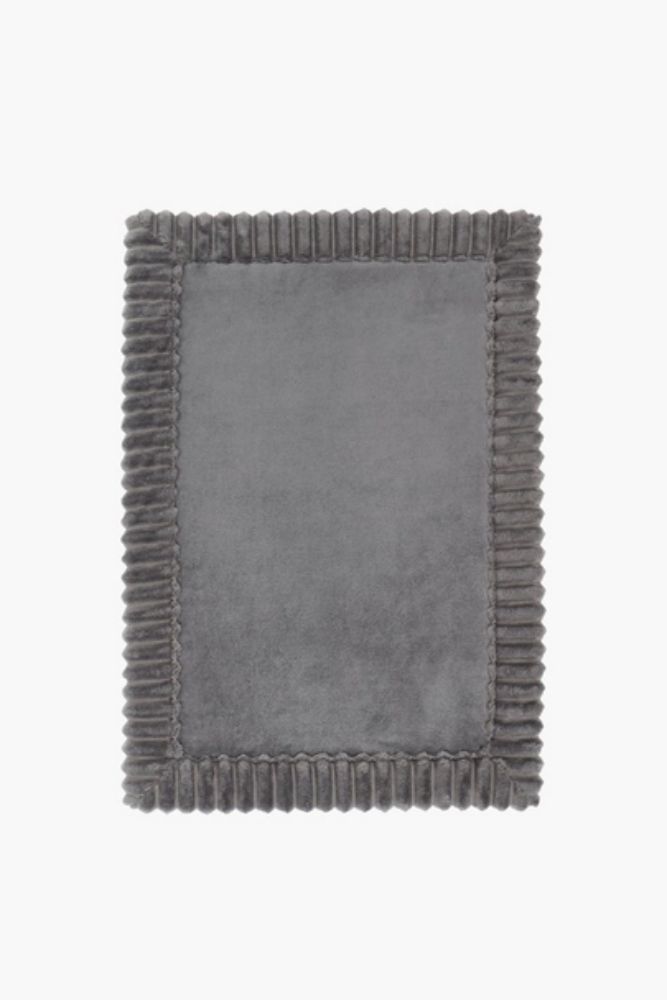 MEMORY FOAM RIBBED BORDER BATH MAT SMALL 4060cm Cushioned & Stylish Bathroom Mat
