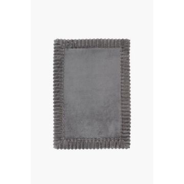 MEMORY FOAM RIBBED BORDER BATH MAT SMALL 4060cm Cushioned & Stylish Bathroom Mat
