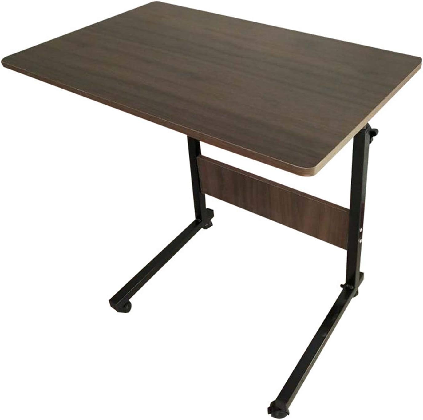 Adjustable Overbed Table with Wheels – Mobile Laptop & Workstation Table for Bed or Sofa