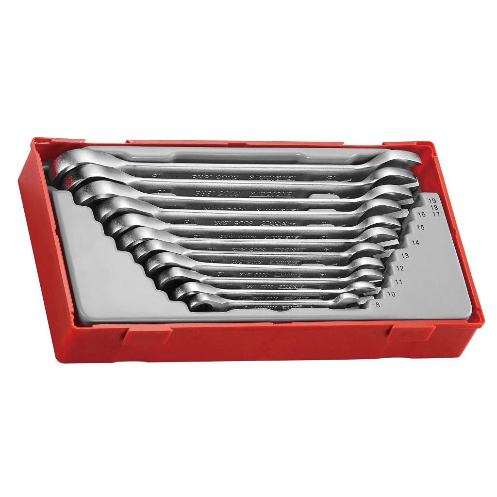 11PC Ratcheting Combination Spanner Set