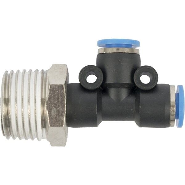 Aircraft Pu Hose Fitting Tee 6mm x 6mm x 1/2"M