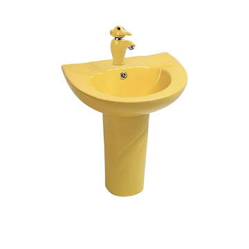 JUNIOR BASIN + PEDESTAL - YELLOW