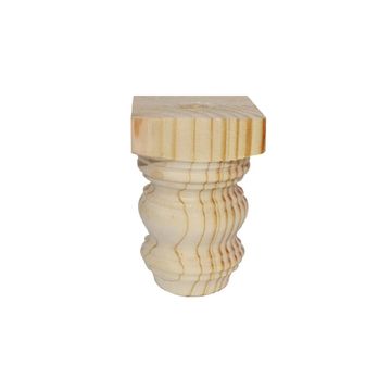 Classic Short Leg, H100 x 65mm x 65mm, Raw Pine (4 Pack) BY WOODLY