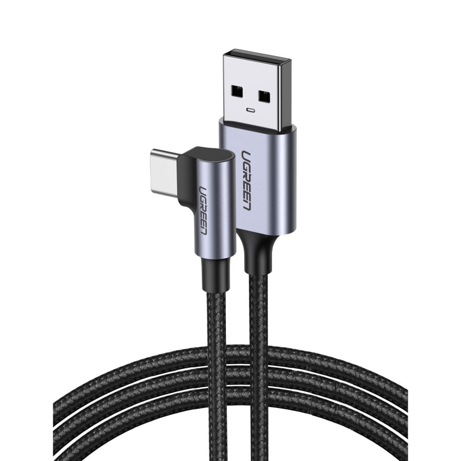 Ugreen USB To Type C Angle Cable 1 Meter-Grey
