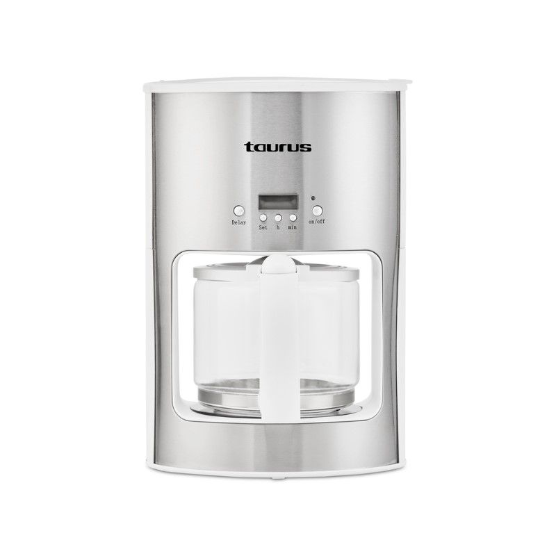 Taurus Coffee Maker Drip Filter Stainless Steel With White Trim 1.25L 1080W 