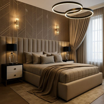 Serenity Headboard & Base Double - 137cm Base & 250cm Headboard - Beige