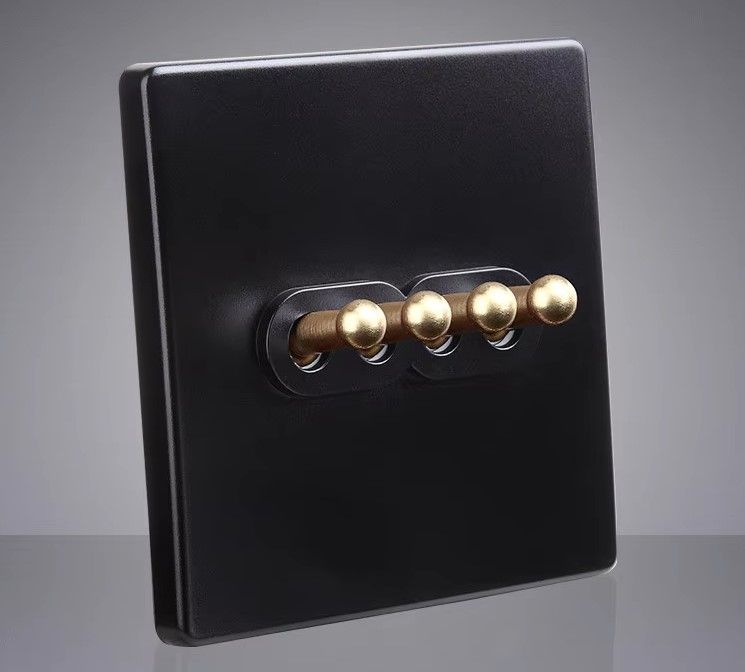 Classic Black with Brass Toggle, 4 Lever