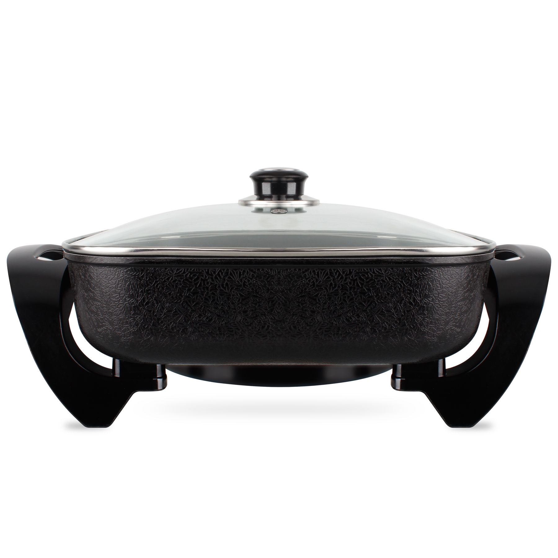 Mellerware Frying Pan Electric With Glassid Aluminium Black