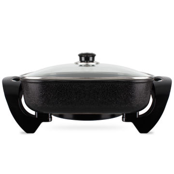 Mellerware Frying Pan Electric With Glassid Aluminium Black