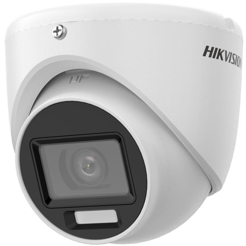 Hikvision - Turbo HD 2MP hybrid light metal turret 2.8mm lens 20m IR/20m white light microphone 12VDC