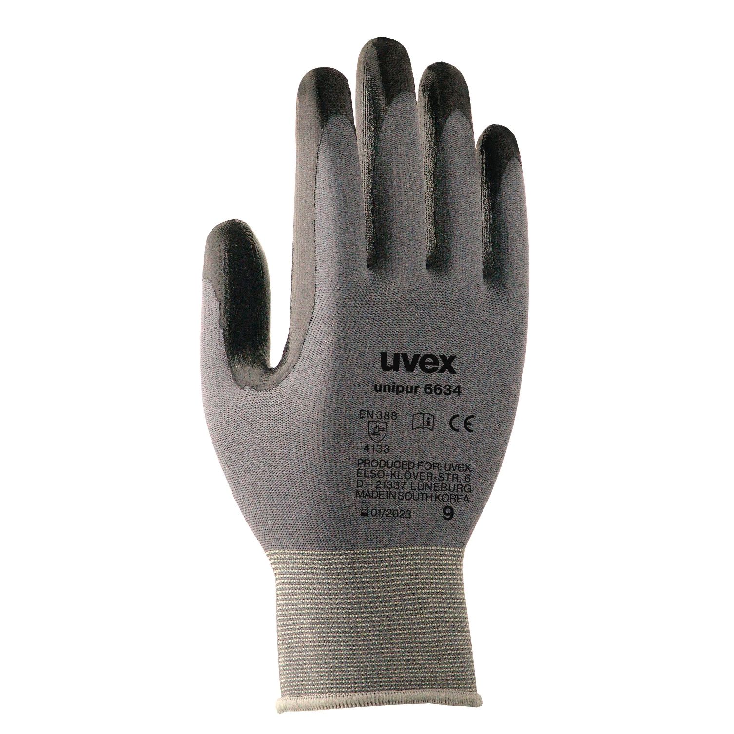 uvex Unipur 6634 Safety Gloves - Grey - X Large (10)