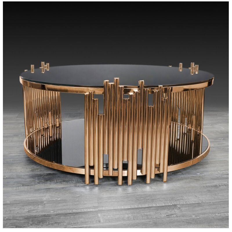 Gold rush round coffee table