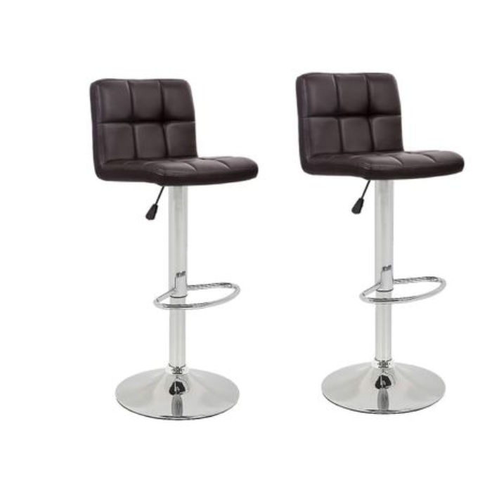 Bar Stools / Kitchen Counter Bar Chair Stools - Set of 2 (Brown)