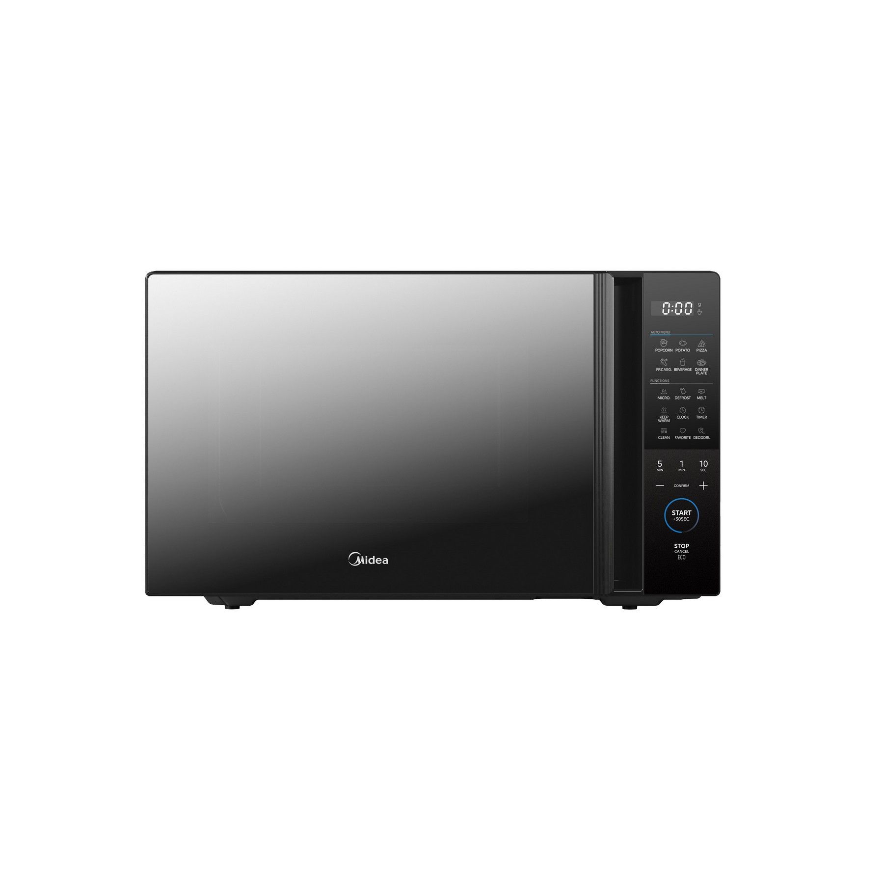 Midea 36L Digital Microwave - Black Mirror