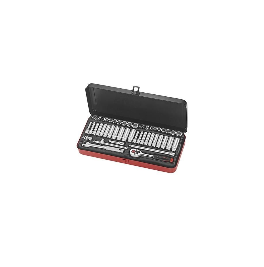 Force 1/4" Dr 48Pc 6Pt Flank Combination Socket Set - 2 Pack