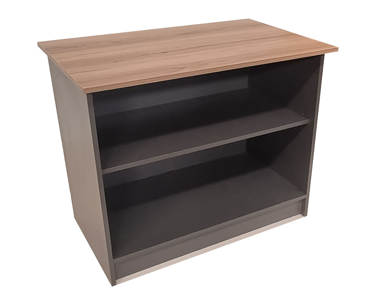 London 2 Shelf Cabinet 90cm - Sahara & Storm Grey