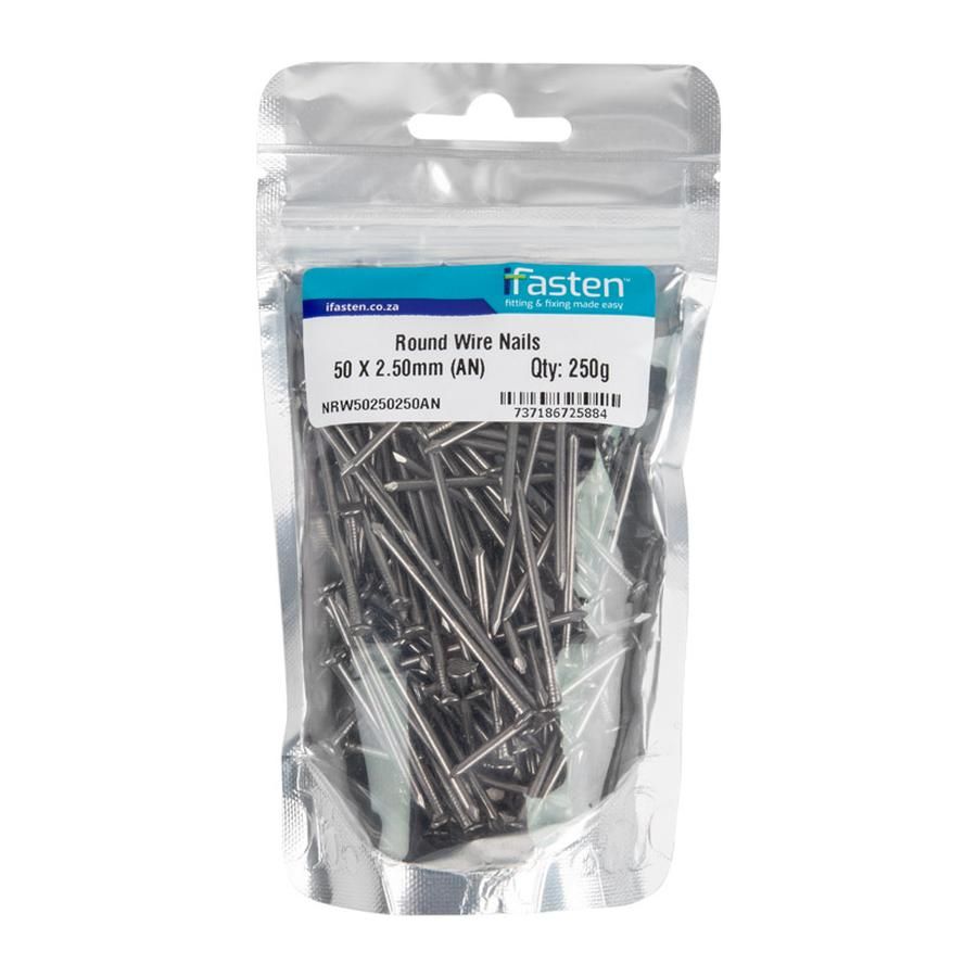 Ifasten Nail Wire Round 50Mmx2.5Mm 250G Pp- 2 Pack