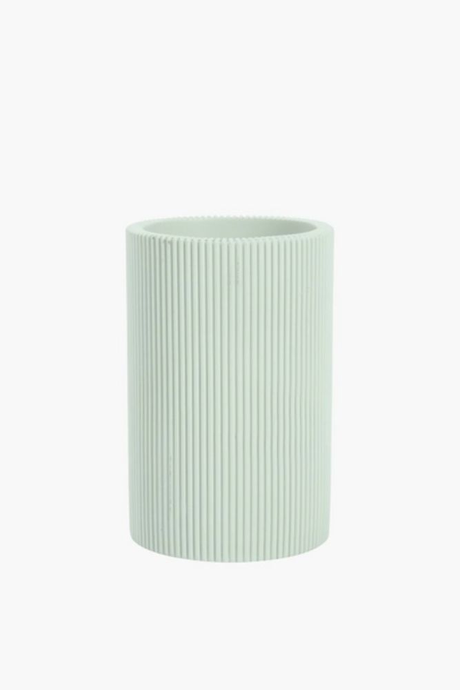 RIBBED POLYRESIN BATH TUMBLER Elegant, Durable & Contemporary Bathroom Holder