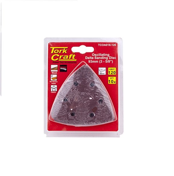 Tork Craft - Oscilating Sandpaper A/O 93mm 10Piece Delta Shape - 6 Pack