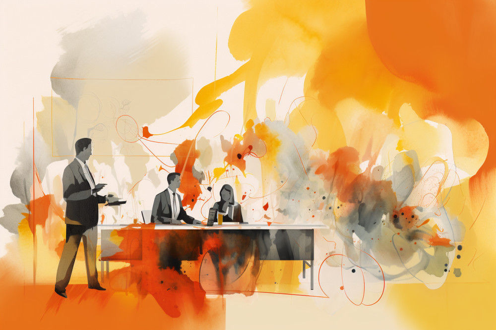 Canvas Wall Art - Warm Orange and Yellow Color Composition - A1048 - [120 x 80 cm]