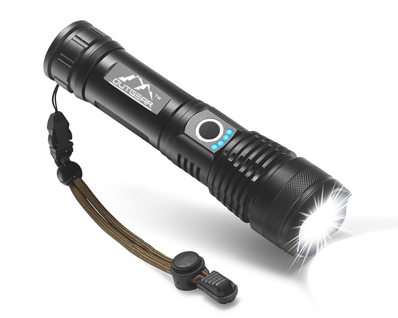 OutGear™ SuperBeam Li-Ion LED Rechargeable Flashlight