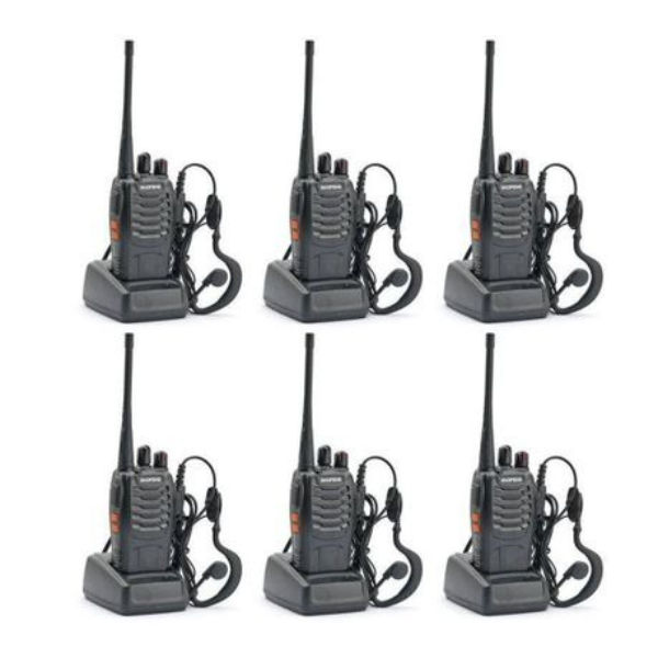 Baofeng BF-888S 16-Channel UHF 400-470MHz Walkie Talkie 2 Way Radio 6 Piece