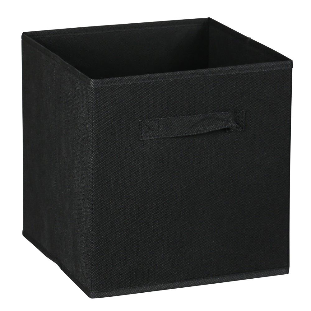 Packman Collapsible Fabric Organiser Storage Basket - Black - 10 Pack  