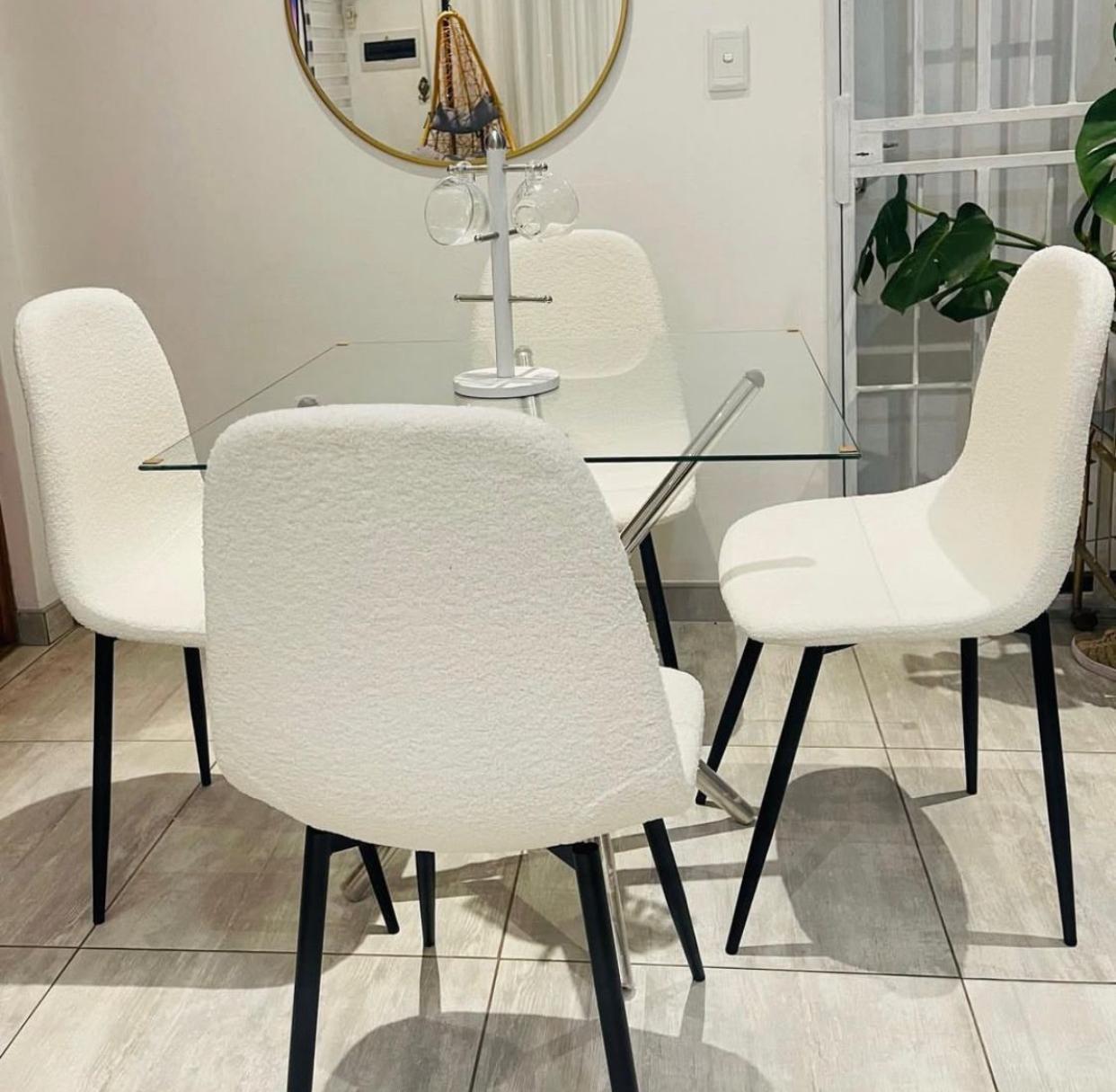 EFURN-Teddy 5pc Dinning Set White