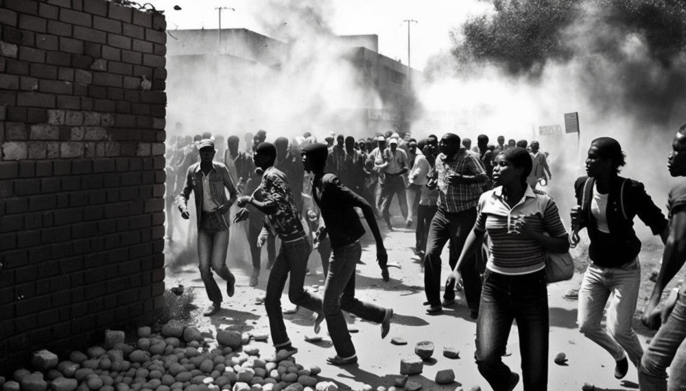 Canvas Wall Art - 1976 People on Strike - B1041 [120 x 80 cm]