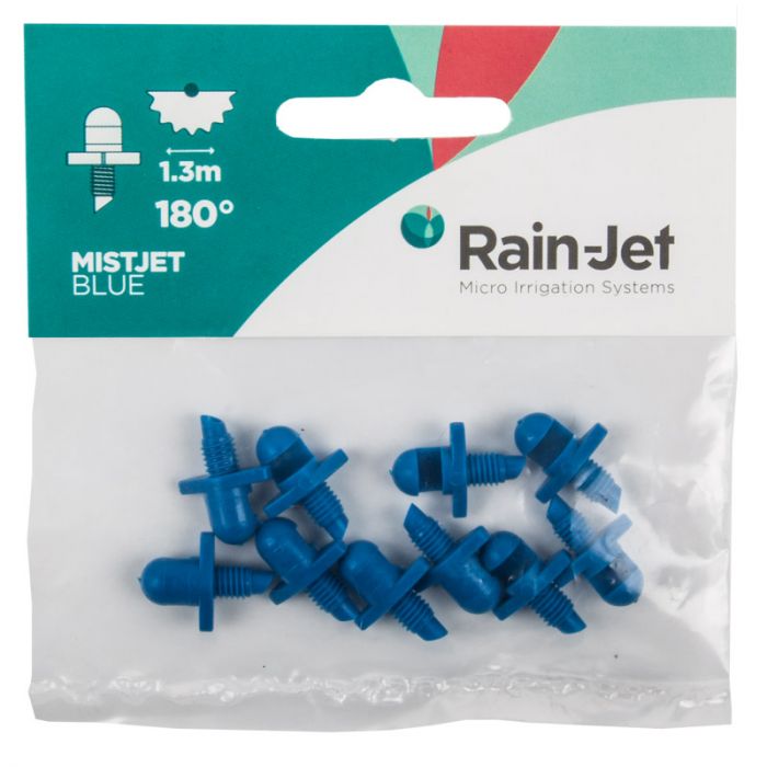 Rainjet - Micro Mister Head - 180 Degree - Blue - 10 Per Pack - 10 Pack