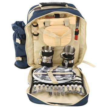 Complete Cutlery Set Camping Picnic Backpack For 4