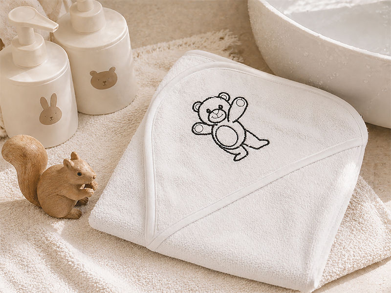 Baby Hooded Towel - 085x085cms - 380GSM - Terry