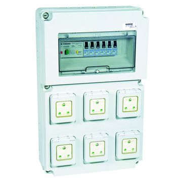 Caravan DB 6x16A Ras 230V Sockets,  32A 230V Supply
