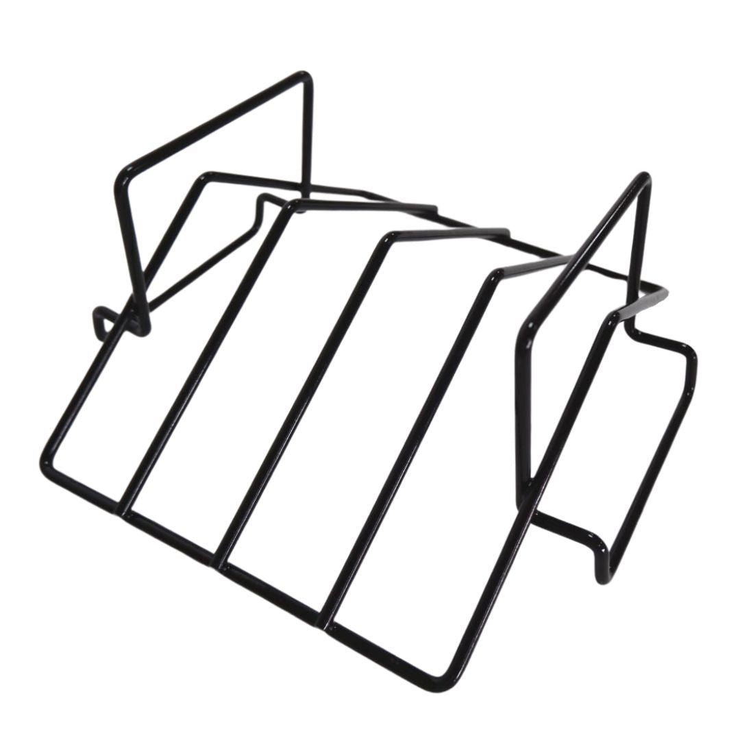 Lifespace 2 in 1 Rib Roast Rack - Black Porcelain Enamel