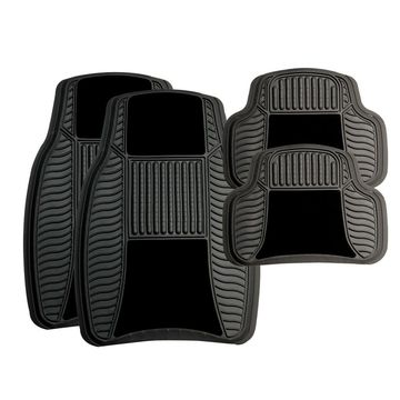 Stingray - 4Pc Rubber/Velour Mat Set - TT8110 (Black)