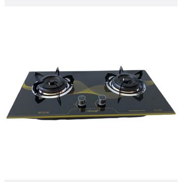2-Burner Tempered Glass Panel Gas Stove with Auto Ignition