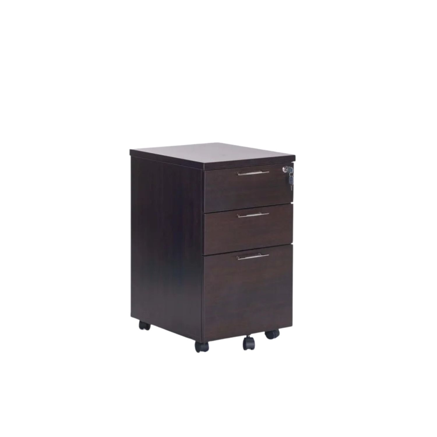 Mobile 3 Drawer Office Storage Unit - Wenge