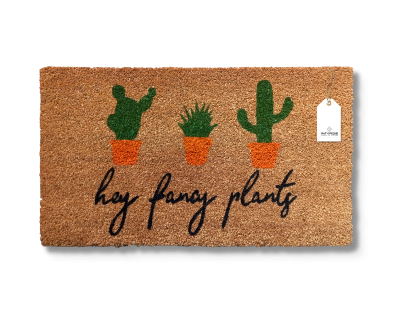 Matnifique Coir Design Doormat - Fancy Plants 700 x 400 x 14mm