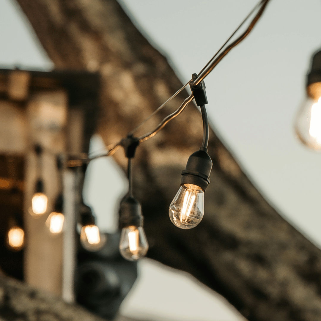 Stellar Lighting 20 LED Festoon Vintage Bulb String Lights Outdoor - 20m Warm White