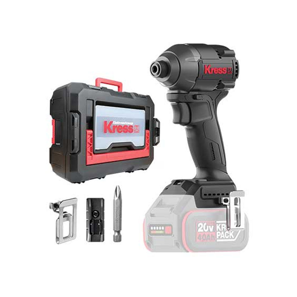 Kress - 20V Cordless 4-Mode 230Nm Impact Driver C/W Stacking Case